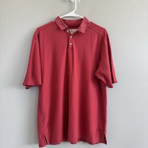 Tommy Bahama Silk Cotton Blend Red Polo Men’s Shirt Size Large